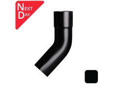 76mm (3") Swaged Aluminium Downpipe 135 Degree Bend without Ears - RAL 9005m Matt Black