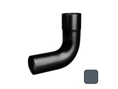 63mm (2.5") Swaged Aluminium Downpipe 90 Degree Bend without Ears - RAL 7016m Anthracite Grey