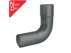 76mm (3") Swaged Aluminium Downpipe 90 Degree Bend without Ears - RAL 7016m Anthracite Grey