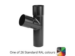 63mm (2.5") Swaged Aluminium Downpipe 112 Degree Branch without Ears - One of 26 Standard Matt RAL colours TBC