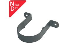76mm (3") Swaged Aluminium Downpipe Clip - RAL 7016M Anthracite Grey 