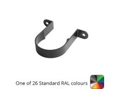 76mm (3") Round Swaged Aluminium Downpipe Clip - One of 26 Standard Matt RAL colours TBC- Manufactured by Alumasc - buy online from Rainclear Systems