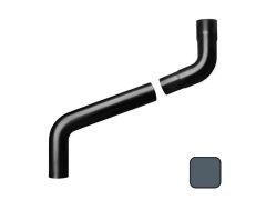 63mm (2.5") Swaged Aluminium Downpipe 750mm (max) Adjustable Offset - RAL 7016M Anthracite Grey 