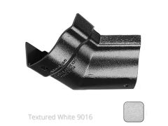 115mm (4.5") Victorian Ogee Cast Aluminium Gutter 135 Internal Angle - Textured Traffic White RAL 9016 
