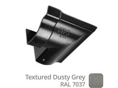 100mm (4") Victorian Ogee Cast Aluminium Gutter 90 External Angle - Textured Dusty Grey RAL 7037