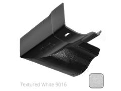 115mm (4.5") Victorian Ogee Cast Aluminium Gutter 90 Internal Angle - Textured Traffic White RAL 9016 