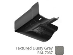 115mm (4.5") Victorian Ogee Cast Aluminium Gutter 90 Internal Angle - Textured Dusty Grey RAL 7037