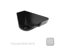 100mm (4") Victorian Ogee Cast Aluminium External Right Hand Stop End - Textured Traffic White RAL 9016 