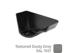 100mm (4") Victorian Ogee Cast Aluminium External Right Hand Stop End - Textured Dusty Grey RAL 7037