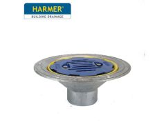 Harmer AV300T Aluminium flat Grate Flat Roof Outlet with Vertical 3"BSPT Thread