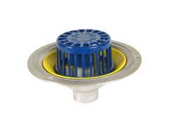 Harmer AV400T Aluminium Dome Grate Flat Roof Outlet with Vertical 4"BSPT Thread