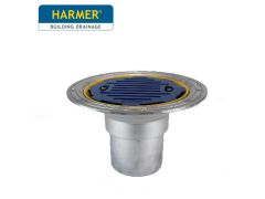 Harmer AV600 Aluminium flat Grate Flat Roof Outlet with Vertical 160mm (6") Spigot