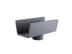100 x 75mm (4"x3") Hargreaves Foundry Cast Iron Box 75mm Running Outlet - Primed - from Rainclear Systems