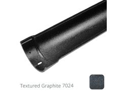 115mm (4.5") Beaded Half Round Cast Aluminium Gutter Length - 1.83m - Textured Graphite Grey RAL 7024
