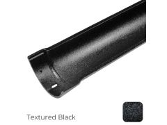 115mm (4.5") Beaded Half Round Cast Aluminium Gutter Length - 1.83m - Textured Black