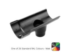 115mm (4.5") Beaded Half Round Cast Aluminium Single Spigot/Socket Running Outlet with 63mm outlet pipe - One of 26 Standard Matt RAL colours TBC