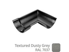 115mm (4.5") Beaded Half Round Cast Aluminium 90 degree Internal Gutter Angle - Textured Dusty Grey RAL 7037