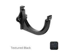 115mm (4.5") Beaded Half Round Cast Aluminium Gutter Fascia Bracket - Textured Black