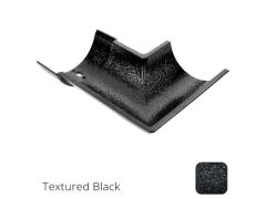 115mm (4.5") Beaded Half Round Cast Aluminium 135 degree External Gutter Angle - Textured Black