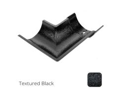 115mm (4.5") Beaded Half Round Cast Aluminium 135 degree Internal Gutter Angle - Textured Black