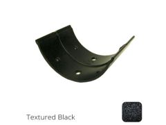 115mm (4.5") Beaded Half Round Cast Aluminium Gutter Union Clip - Textured Black