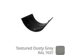 115mm (4.5") Beaded Half Round Cast Aluminium Gutter Union Clip - Textured Dusty Grey RAL 7037