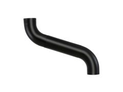 80mm Black Coated Galvanised Steel Downpipe 2-part Offset - up to 700mm Projection