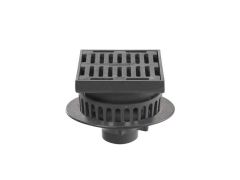 Harmer C400T/ESD - 4"BSP Thread Cast Iron Vertical Outlet, Extension Piece & Adjustable Square Grate