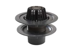 Harmer C400LT/D - Large Sump 4"BSP Thread Cast Iron Double Flange Vertical Outlet with Polypyrene Dome Grate