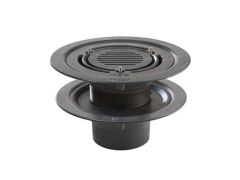Harmer C400LT/DF - Large Sump 4"BSP Thread Cast Iron Double Flange Vertical Outlet with Flat Grate
