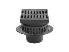 Harmer C600LT/ESD - Large Sump 6"BSP Thread Cast Iron Vertical Outlet, Extension Piece & Adjustable Square Grate