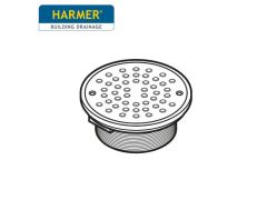 150mm Circular Anti-Ligature Grate Stainless Steel with Trap - 100mm PVC Throat
