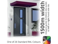 1.5m Finchley Contemporary Aluminium Canopy - PPC in One of 26 Standard RAL Colours TBC