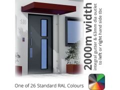 2m Finchley Contemporary Aluminium Canopy - PPC in One of 26 Standard RAL Colours TBC