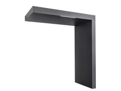 BS200 Aluminium Rect. Canopy 200x90cm with Side Panel plus NEW Strip-light LED light - Anthracite Grey