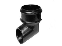 75mm (3") Cast Iron Downpipe Shoe without Ears - Black