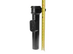 65mm (2.5") Cast Iron Access Pipe 400mm long with Ears - Black