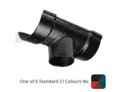 115mm (4.5") Beaded Half Round Cast Iron 65mm (2.5") Gutter Outlet - One of 6 CI Standard RAL Colours TBC

