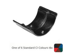 115mm (4.5") Beaded Half Round Cast Iron Gutter Union - One of 6 CI Standard RAL Colours TBC