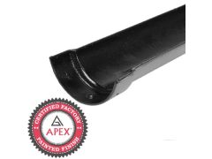 115mm (4.5") Half Round Cast Iron Gutter 1.83m Length - Black 
