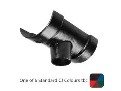 100mm (4") Half Round Cast Iron 65mm (2.5") Gutter Outlet - One of 6 CI Standard RAL Colours TBC
