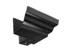100x75 (4"x 3") Moulded Cast Iron 90 External Gutter Angle - Painted Black