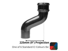 65mm (2.5") Cast Iron Downpipe Offset 225mm (9") Projection - One of 6 CI Standard RAL Colours TBC








