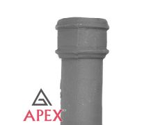75mm (3") x 1.83m Cast Iron Downpipe without Ears - Primed