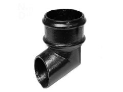 100mm (4") Cast Iron Downpipe Shoe without Ears - Black