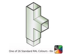 75x75mm Flushjoint Aluminium Square Downpipe Branch 92.5 Degree - One of 26 Standard Matt RAL colours TBC