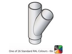 63mm (2.5") Flushjoint Aluminium Downpipe 135 Degree Branch - One of 26 Standard Matt RAL colours TBC 