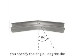 115mm Half Round Dusty Grey Galvanised Steel degree 'to be confirmed' Internal Gutter Angle