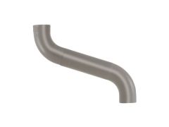 80mm Dusty Grey Galvanised Steel Downpipe 2-part Offset - up to 700mm Projection