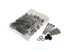 Cast Iron Downpipe Fixing Pack - contains 20 of 75mm coach screws, industrial raw plugs and washers